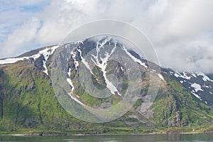 Beautiful coastal landscape in Finnmark, Norway.