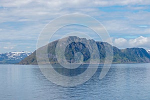 Beautiful coastal landscape in Finnmark, Norway.