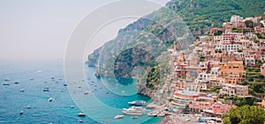 Beautiful coastal towns of Italy - scenic Positano in Amalfi coast