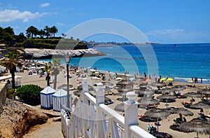 Beautiful coastal view of El Duque beach in Costa Adeje,Tenerife,Canary Islands, Spain.