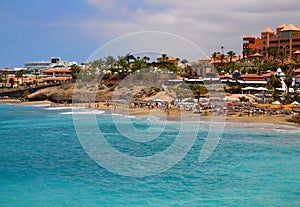 Beautiful coastal view of El Duque beach in Costa Adeje,Tenerife,Canary Islands, Spain.