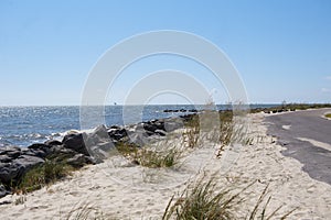 Beautiful Coastline along Mobile Bay in Alabama USA