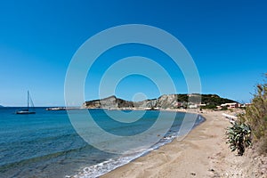 The beautiful coastline in Ereikoussa, one of the Diapontia islands northwest of Corfu, Greece