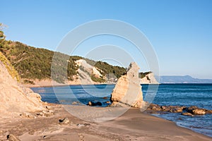 The beautiful coastline in Ereikoussa, one of the Diapontia islands northwest of Corfu, Greece