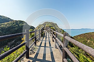 Beautiful coastline of Hyuga cape in Miyazaki, Kyushu. photo