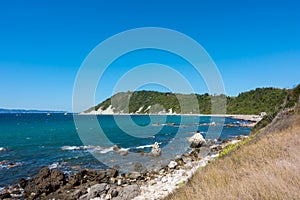 The beautiful coastline in Mathraki, one of the Diapontia islands northwest of Corfu, Greece