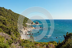 The beautiful coastline in Mathraki, one of the Diapontia islands northwest of Corfu, Greece