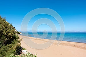 The beautiful coastline in Mathraki, one of the Diapontia islands northwest of Corfu, Greece