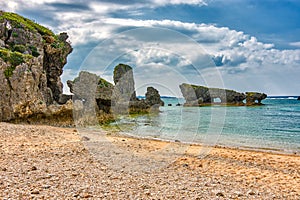 Beautiful coastline of Okinawa island in Japan