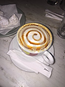 Beautiful coffee swirl