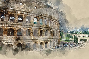 Beautiful Colisseum - the impressive Colosseum of Rome