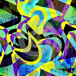 Beautiful color abstract pattern vector illustration of graffiti