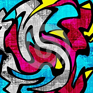 Beautiful color abstract pattern vector illustration of graffiti