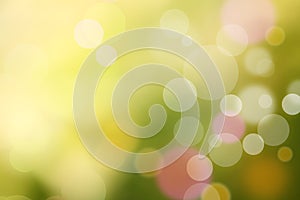 Beautiful color bokeh background, Abstract spring background wit