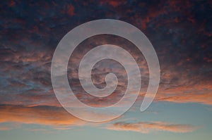 Colored clouds at sunset