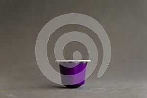 Beautiful colored coffee capsule on black background