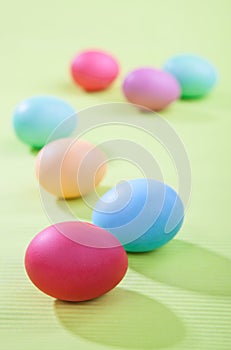 Beautiful colored Easter eggs on the background