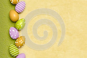 a beautiful colored eggs easter background