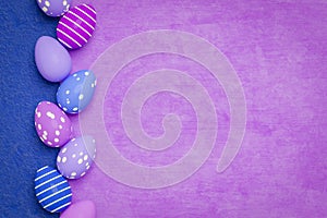 a beautiful colored eggs easter background