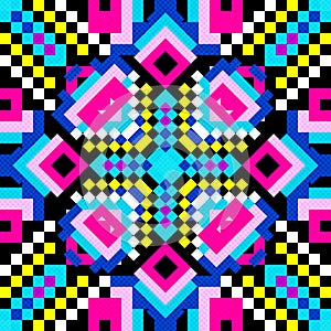 Beautiful colored small polygons Geometric seamless pattern vector illustration