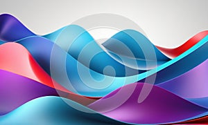 Beautiful colorful Abstract 3D Background with Smooth Silky Shapes