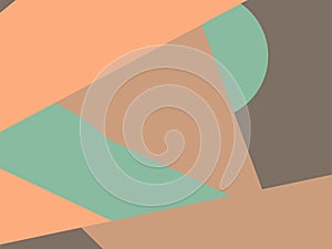 Beautiful of Colorful Art Green, Brown and Orange, Abstract Modern Shape. Image for Background or Wallpaper