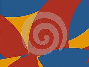 Beautiful of Colorful Art Red, Blue and Orange, Abstract Modern Shape. Image for Background or Wallpaper