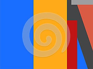 Beautiful of Colorful Art Red, Blue, Yellow and Grey, Abstract Modern Shape. Image for Background or Wallpaper