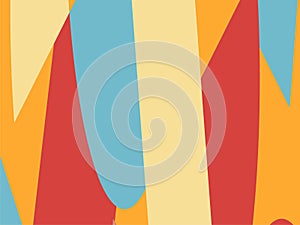 Beautiful of Colorful Art Red, Orange, Yellow and Blue Abstract Modern Shape. Image for Background or Wallpaper