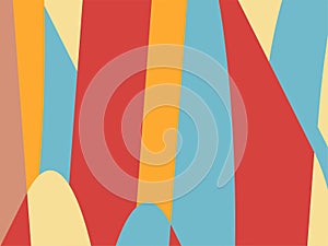 Beautiful of Colorful Art Red, Orange, Yellow and Blue Abstract Modern Shape. Image for Background or Wallpaper