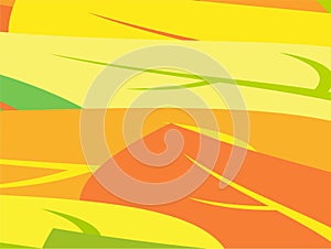 Beautiful of Colorful Art Yellow, Orange and Green Leaf, Abstract Modern Shape. Image for Background or Wallpaper