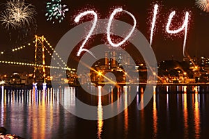 Beautiful colorful background for new years with fireworks