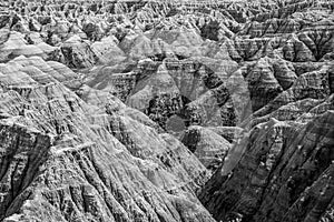 Beautiful, colorful Big Badlands Overlook in Badlands National Park South Dakota