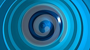 Beautiful colorful Blue Circles Wave Seamless Abstract Background. . Simple and clean. 3D Render.