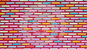 Beautiful of colorful brick wall background