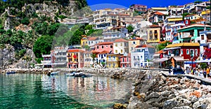 Beautiful colorful coastal town Parga in Greece ,Epirus