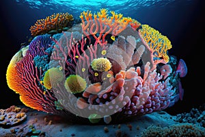 Beautiful Colorful Coral : Belize Barrier Reef