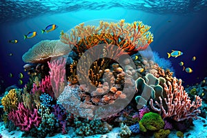 Beautiful Colorful Coral : Belize Barrier Reef