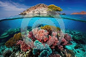 Beautiful Colorful Coral : Komodo National Park, Indonesia