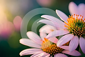 Beautiful colorful daisy flowers in the garden