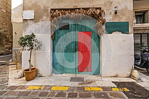 beautiful colorful doors in Palma de Mallorca, Spain