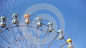 Beautiful colorful ferris wheel