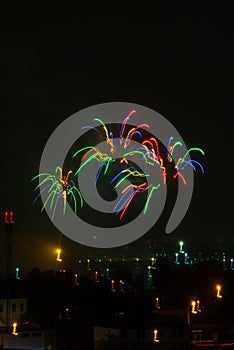 Beautiful colorful fireworks