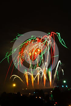 Beautiful colorful fireworks