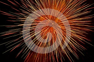 Beautiful and colorful fireworks and sparkles for celebrating new year or other event