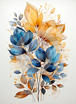 Beautiful colorful flowers painting .