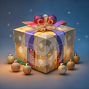 Beautiful colorful gift rapped presents, generated by AI.