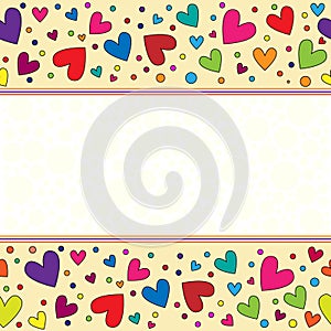 Beautiful, colorful heart background