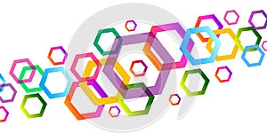 Beautiful colorful hexagon background - vector