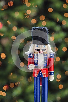 Beautiful and colorful holiday nutcracker ornament decoration
